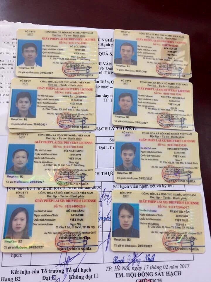 làm bằng lái xe máy giả