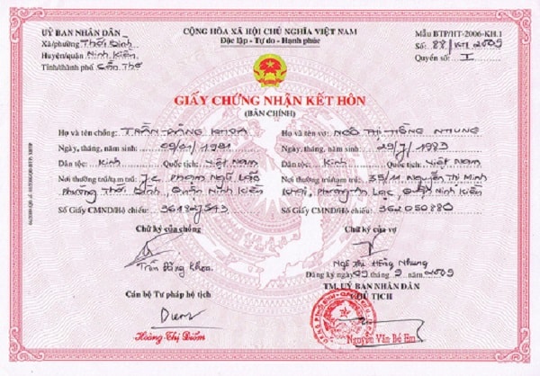 Làm đăng ký kết hôn giả