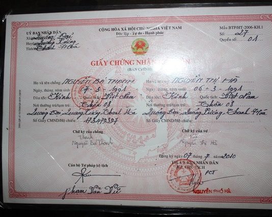 Làm đăng ký kết hôn giả