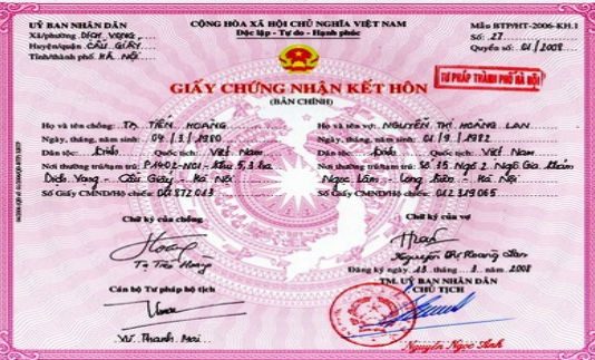 làm giấy đăng ký kết hôn giả