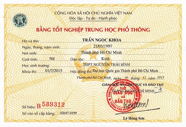 làm bằng cấp ba