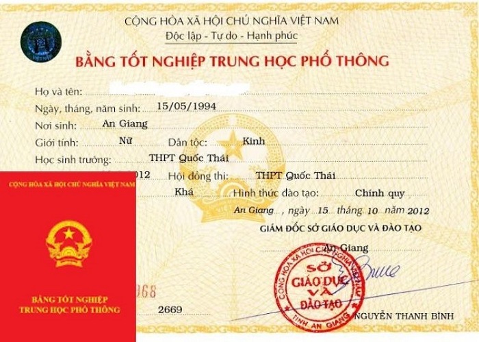 Làm bằng cấp ba giá rẻ