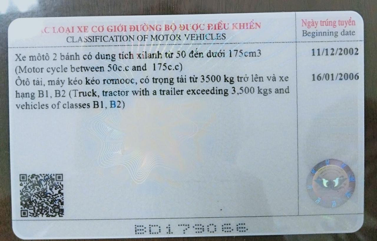 lam bang lai xe