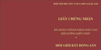 Chứng chỉ hành nghề môi giới Bất động sản
