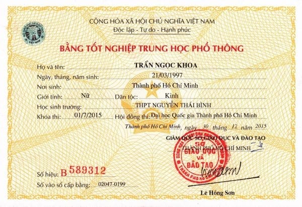 Làm bằng cấp 3 tại Hà Nội