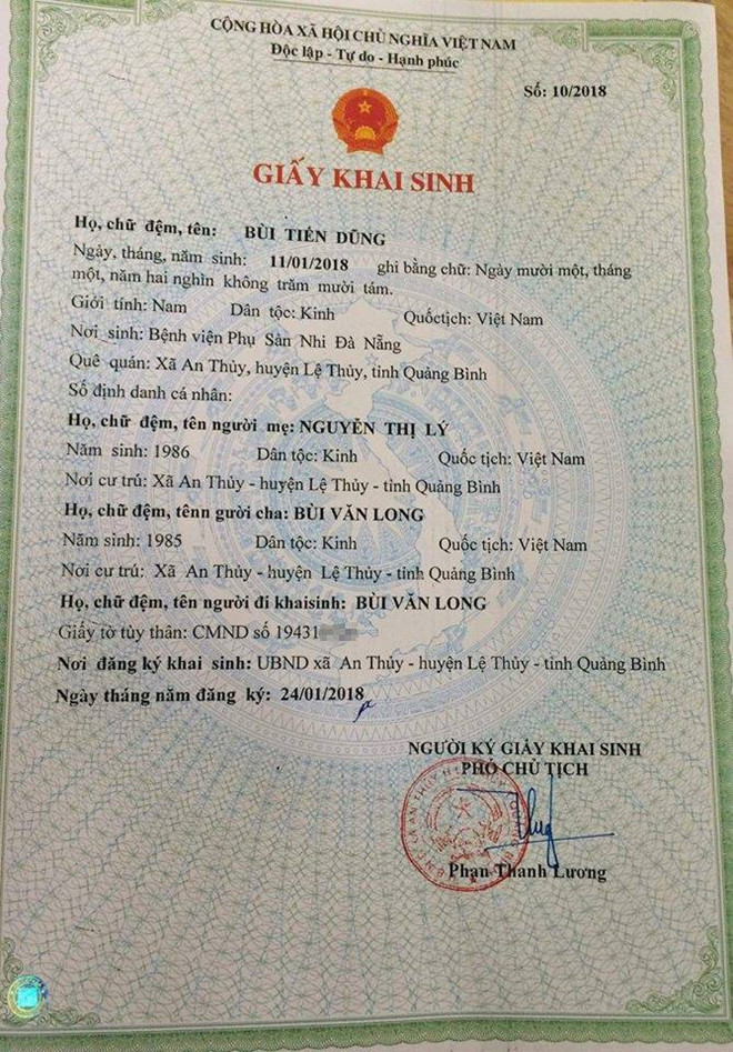 làm giấy khai sinh