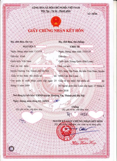 làm giấy đăng kí kết hôn ảo