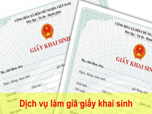 Dịch vụ làm giấy khai sinh giả ở đâu đảm bảo chất lượng?