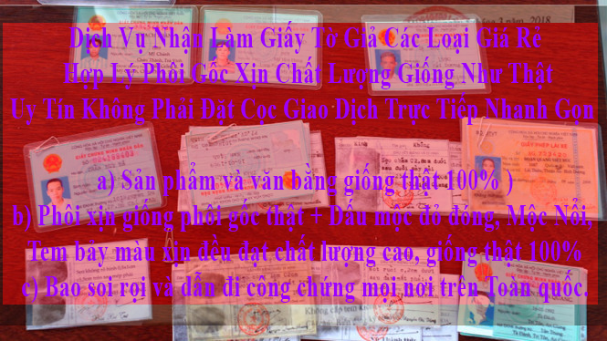 làm giấy tờ giả