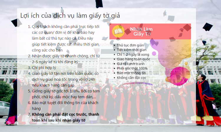 làm giấy tờ giả