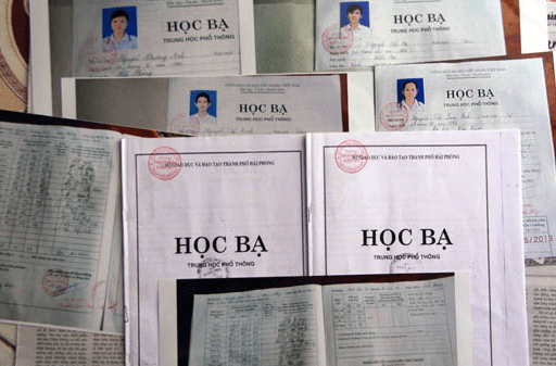 làm giả học bạ cấp 3 - mẫu học bạ cấp 3