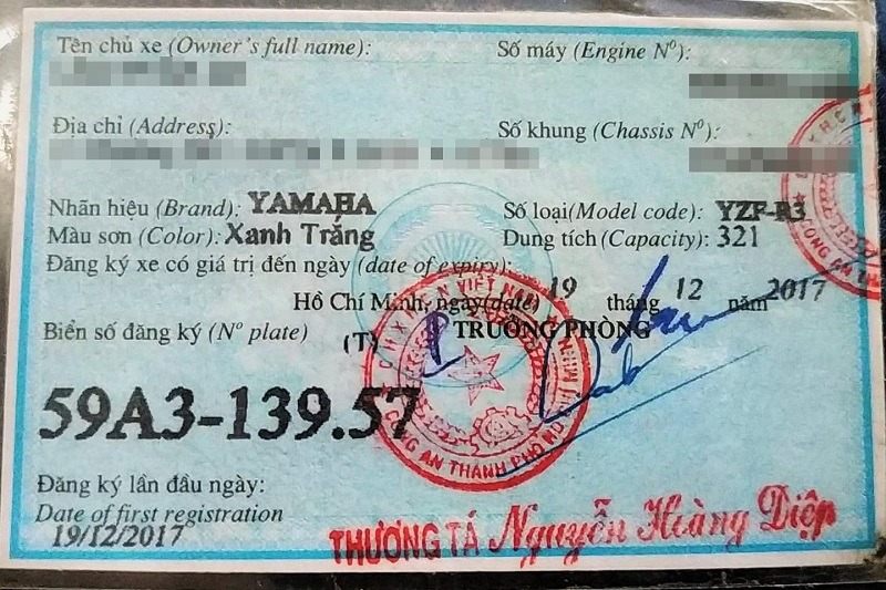 Dịch vụ làm cavet xe giả 16 làm giấy tờ xe máy giả