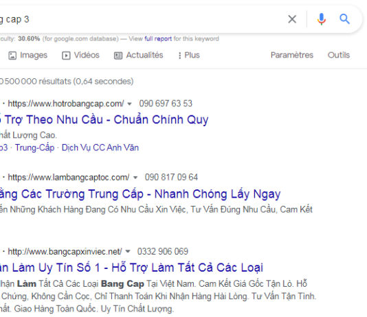 làm bằng cấp 3